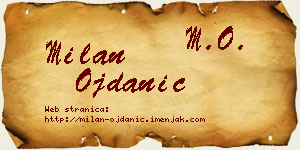 Milan Ojdanić vizit kartica